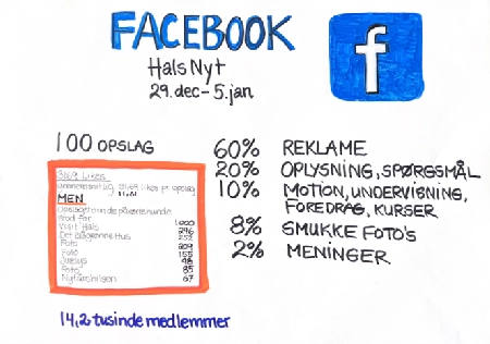 Planche med analyse af Facebook-aktivitet
